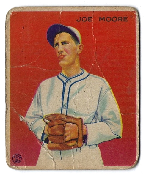 1933 Goudey Baseball Card - Jo Jo Moore- Lesser Condition