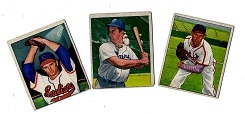 1950 Bowman Baseball Cards Lot of (3) - Lesser Condition