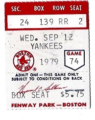 1979 Carl Yastrzemski (HOF) 3000th Hit Game Ticket Stub vs. Yankees