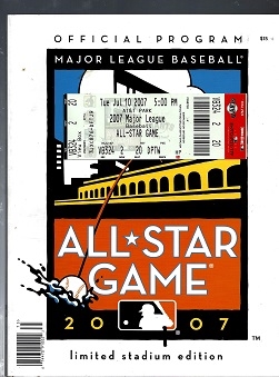 2007 MLB All-Star Game (At San Francisco) Official Program & Ticket