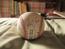 Official AL Ball Autographed by Don Baylor, Daryl Hamilton, BJ Surhoff & Greg Vaughn with COA