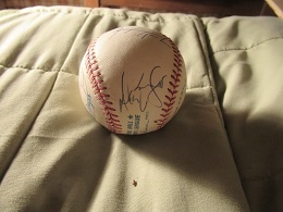 Official AL Ball Autographed by Don Baylor, Daryl Hamilton, BJ Surhoff & Greg Vaughn with COA