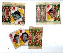 1951 Topps Red Back Box Memorabilia Lot with (1) Box; (3) Reconstituted Packs, (3) Wrappers & (24) Cards