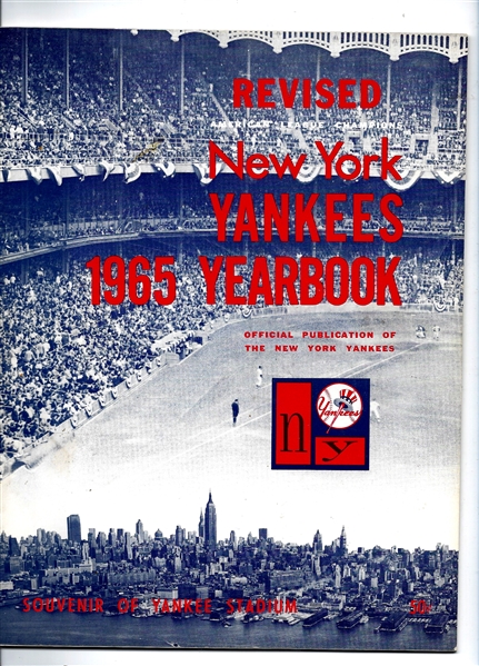1965 NY Yankees Official Yearbook - Revised Edition