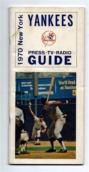 1970 NY Yankees Official Press - Radio & TV Guide