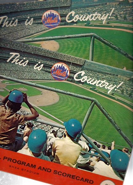 1971 NY Mets Program Lot of (2) Programs  - Conditions Vary