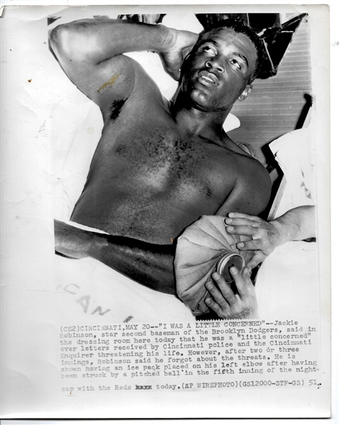 1951 Jackie Robinson (HOF) AP Wire Photo