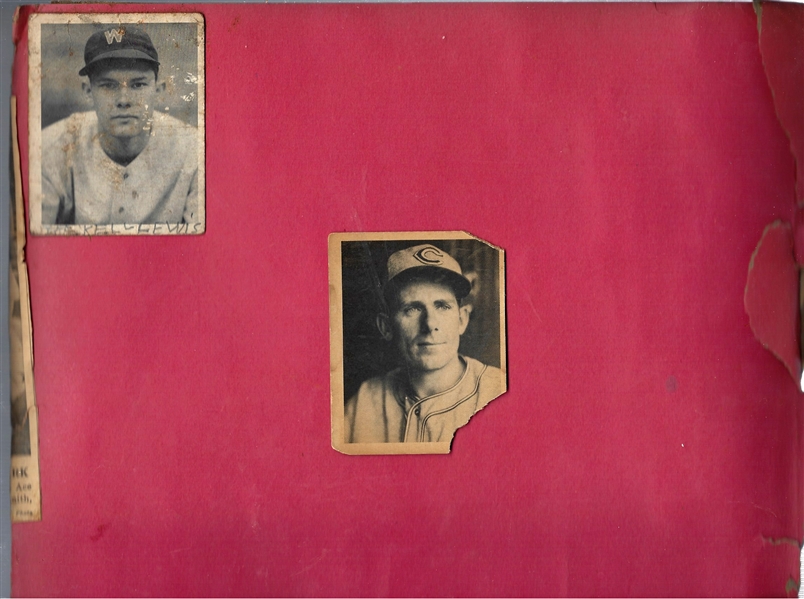 1939 - 1941 PlayBall Baseball Cards in a Scrapbook 