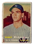 1957 Bobby Richardson (Rookie Card) Topps Baseball Card