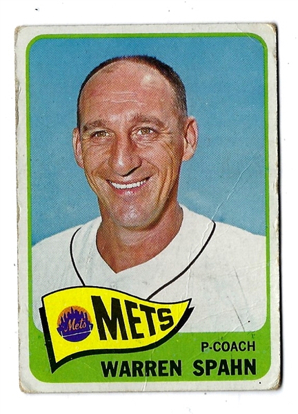 1965 Warren Spahn (HOF) Topps Baseball Card