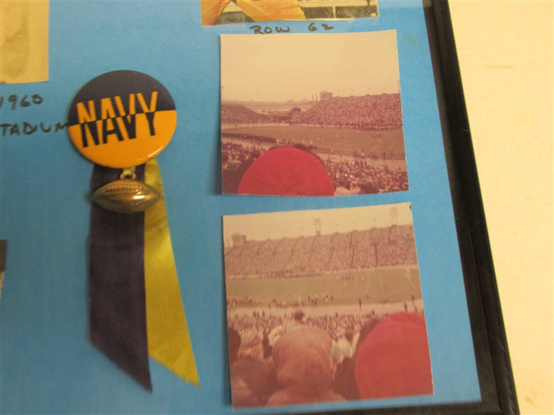 1960 Navy (NCAA) vs. Notre Dame - 10/29/60 - Game Memorabilia Lot with Joe Bellino
