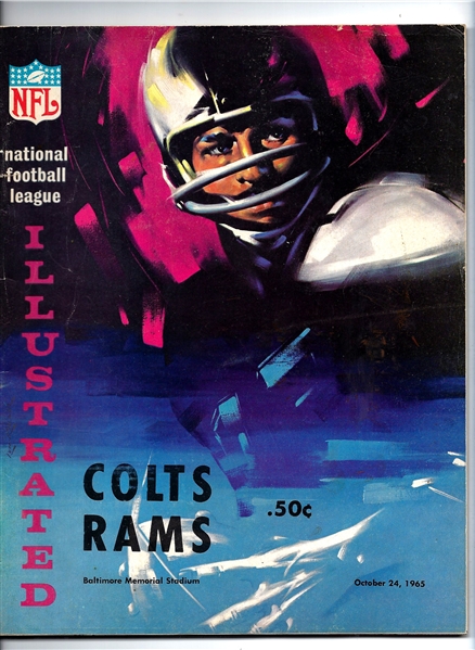 1965 Baltimore Colts (NFL) vs. LA Rams Official Program