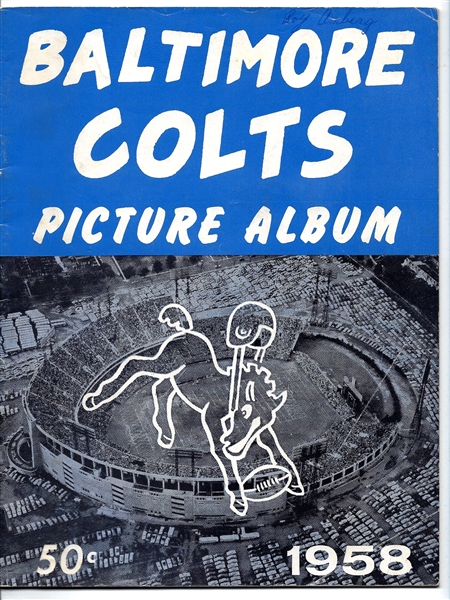 1958 Baltimore Colts (Championship Year - NFL) Picture Album Yearbook