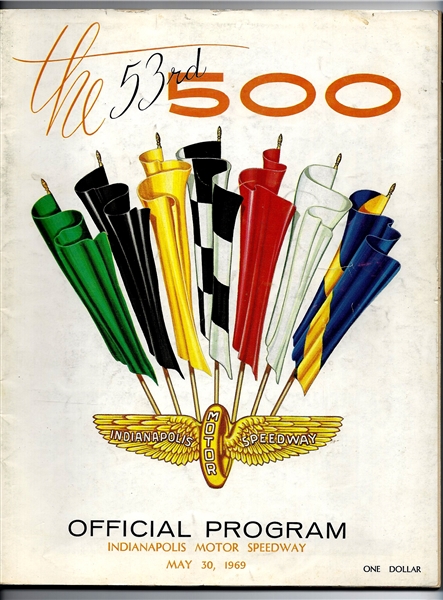 1969 Indianapolis 500 - 53rd Annual - Auto Racing Program 
