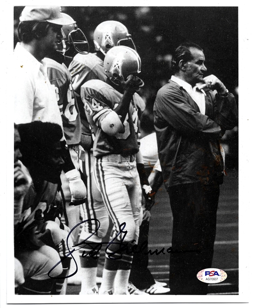Sid Gilman (Pro Football HOF) - Autographed 8 x 10 Photo with PSA COA