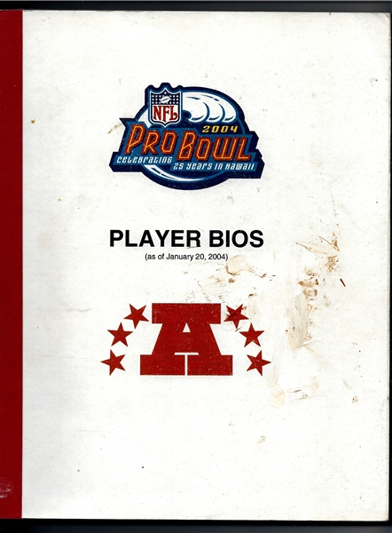2004 NFL Pro Bowl - Lot of (2) Player Bio Guides - Both AFC & NFC Editions