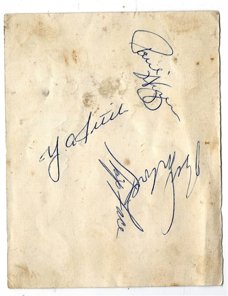 1950's Vintage Football Autograph x (5) Sheet 