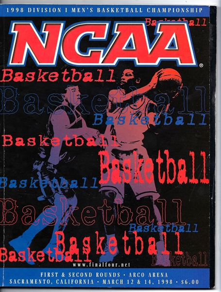 1998 NCAA Basketball Championship Tournament Program 