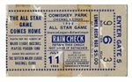 1950 MLB All-Star Game Ticket at Comiskey Park in Chicago