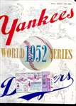 1952 World Series (NY Yankees vs. Brooklyn Dodgers) Official Program with Ticket