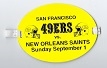 1996 SF 49ers (NFL) vs. NO Saints Media Sideline Armband Pass