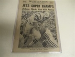 1969 NY Jets (NFL) Win Super Bowl III - 16 to 7 - Daily News Full Paper 