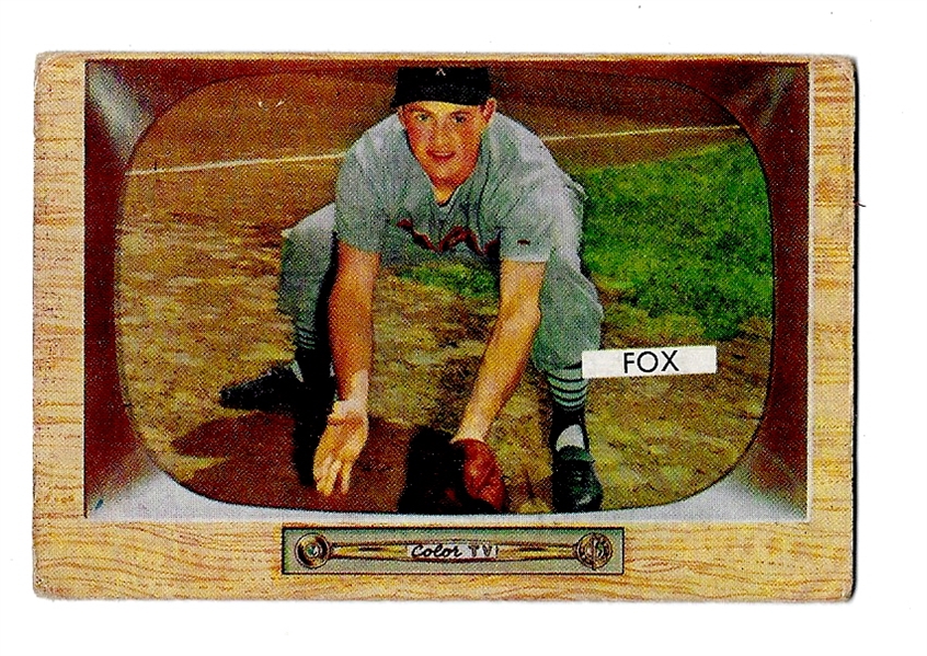 1955 Nellie Fox (HOF - Chicago White Sox) Bowman Baseball Card