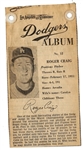 1961 LA Examiner - Roger Craig (LA Dodgers) - Newsprint Baseball Card