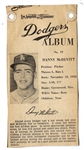 1961 LA Examiner - Danny McDevitt (LA Dodgers) - Newsprint Baseball Card