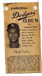 1961 LA Examiner - Charley Neal (LA Dodgers) - Newsprint Baseball Card