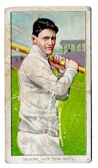 1909 Josh Devore (NY Giants) T206 Tobacco Card