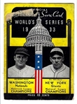 1933 World Series Program (Washington vs. NY Giants) at Griffith Stadium