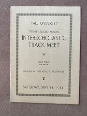 1924 Yale Interscholastic Track Meet Official Program 