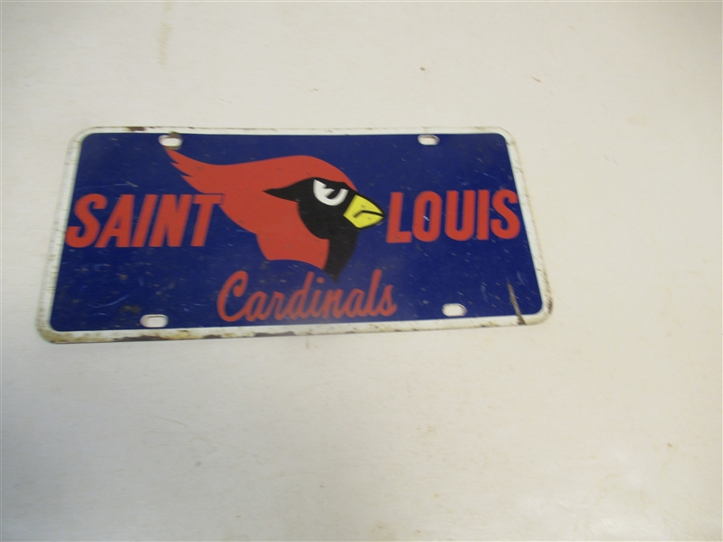 C. 1970's St. Louis (Football) Cardinals Metal License Plate