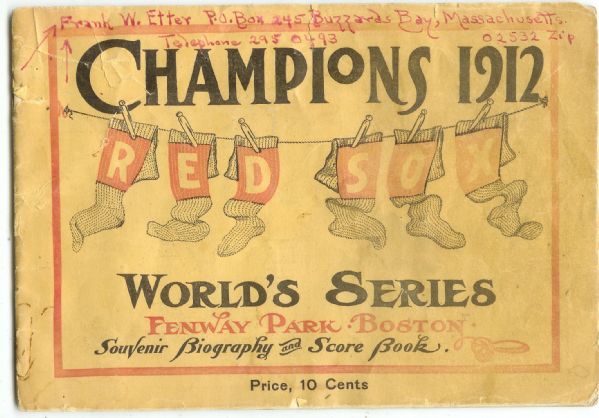 1912 World Series Program 