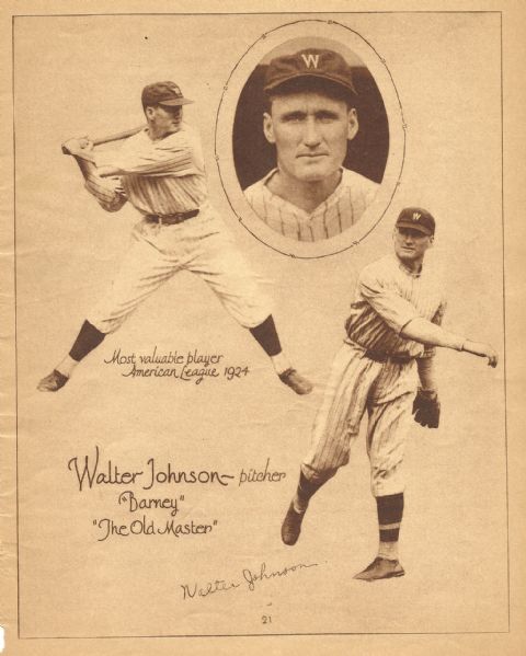 1925 World Series Program at Washington