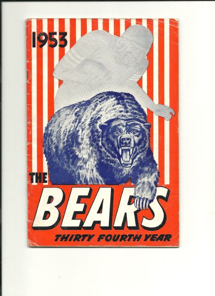 1953 Chicago Bears Yearbook