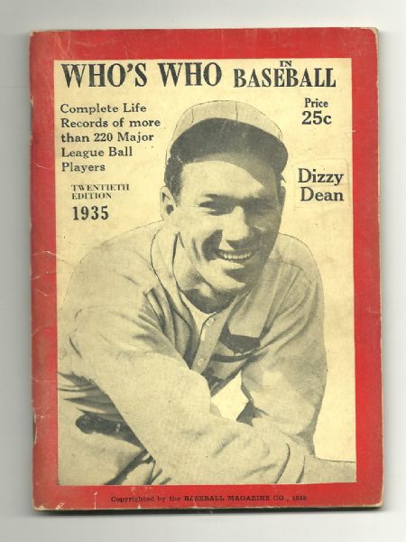 Lot Detail - 1935 Dizzy Dean Who's Who in Baseball
