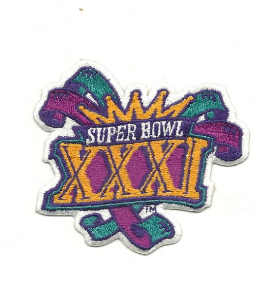 1997 Super Bowl XXXI Official Patch (Packers vs Patriots)