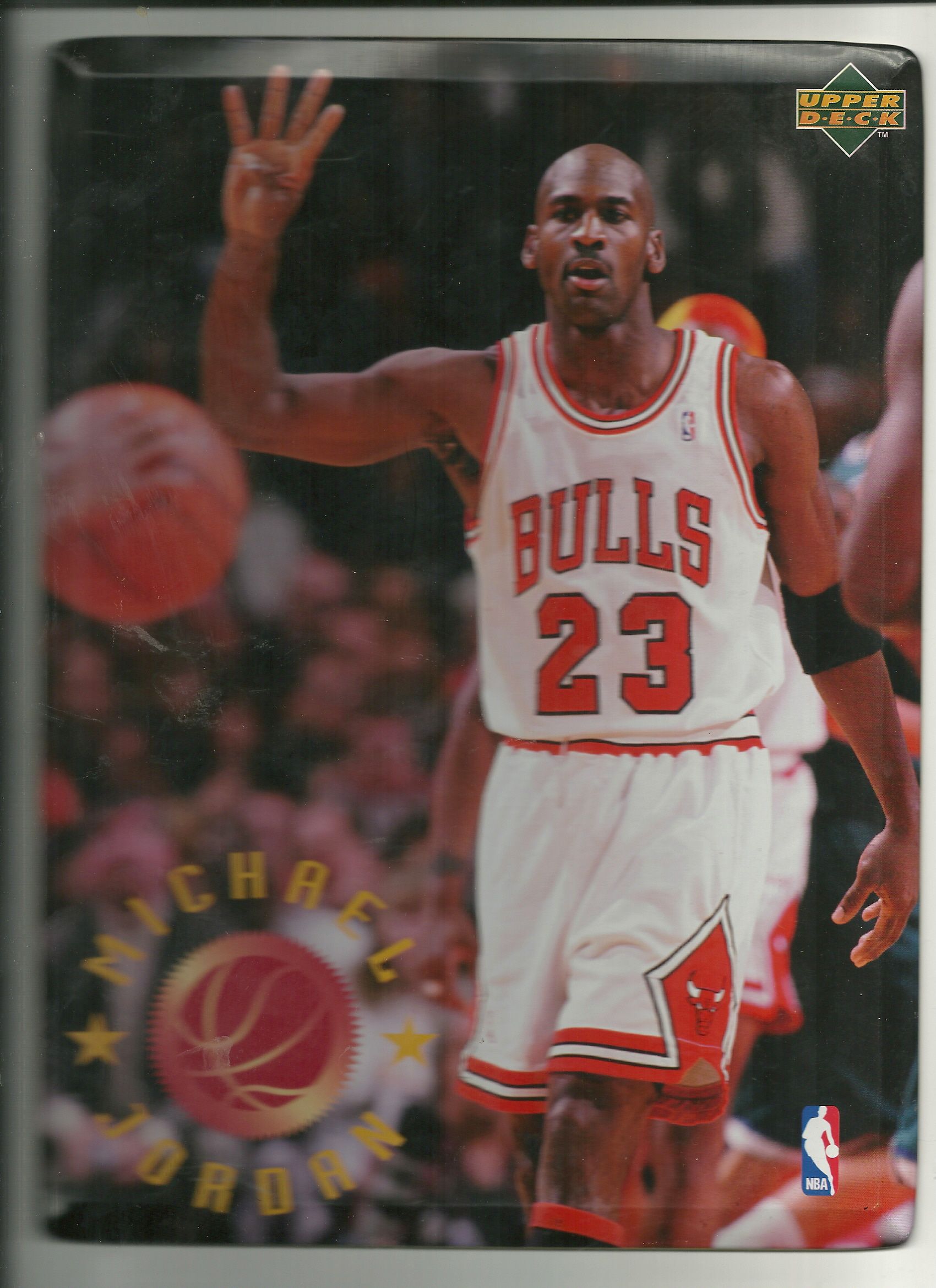 Lot Detail - 1990's Michael Jordan Upper Deck Basketball Display with ...