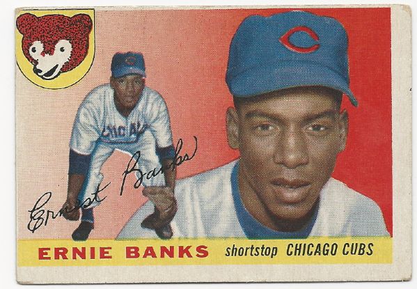 1955 Ernie Banks (HOF) 2nd Year Topps Baseball Card