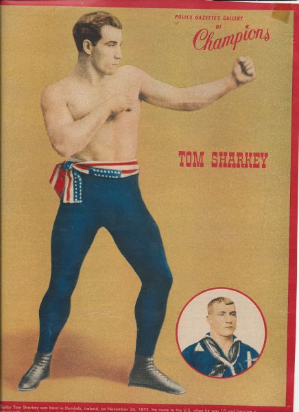 Tom Sharkey Police Gazette Boxing Lithograph