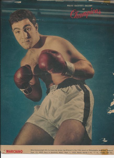 Rocky Marciano Police Gazette Boxing Coloroto