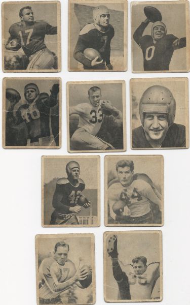 1948 Bowman Football Lot of (10) Cards 