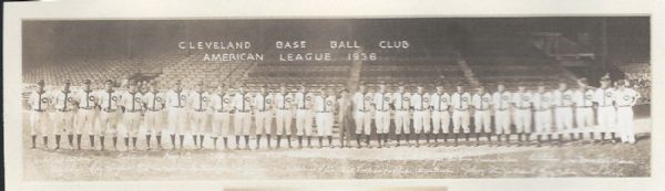 1936 Cleveland Indians Team Panoramic Photo