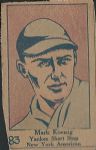 1920s Mark Koenig (1927 NY Yankees) Baseball Strip Card