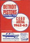 1962 - 63 Detroit Pistons (NBA) Basketball Program with Clippings