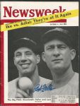 1954 Cleveland Indians (World Champs) Feller & Lemon Autographed Newsweek Magazine