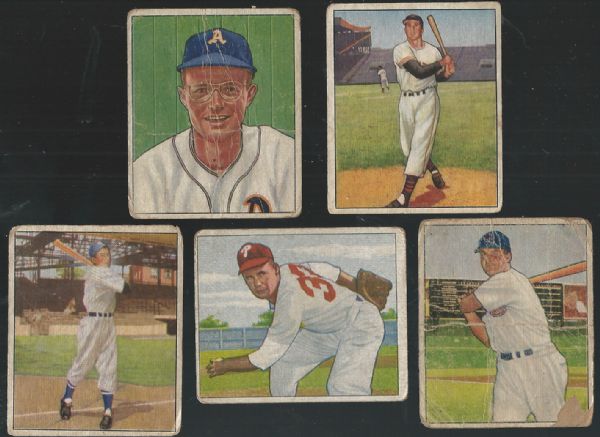 1950 Bowman Baseball Card Lot of (5)