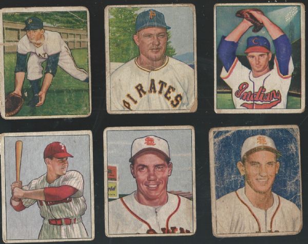 1950 Bowman Baseball Card Lot of (6)